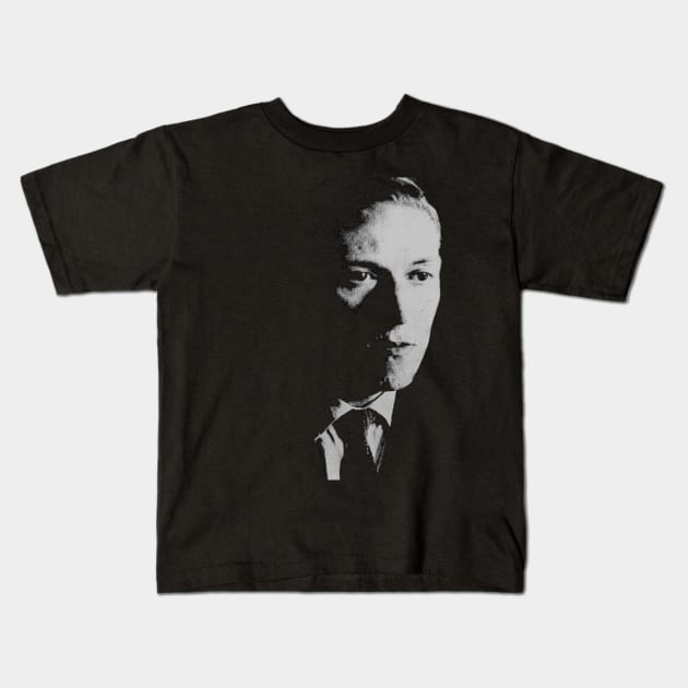 H.P. Lovecraft: Father of Modern Horror Kids T-Shirt by asimplefool